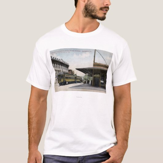 北の電気駅 Tシャツ (正面)