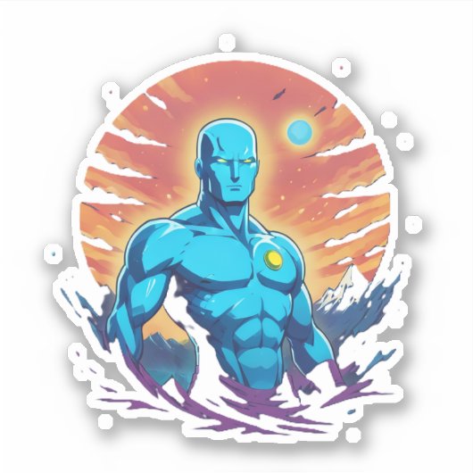 北の青男 シール (正面)