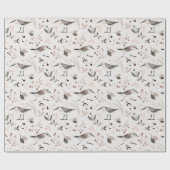 北の鳥の小枝の果実葉植物学剤 ラッピングペーパー (フラット)