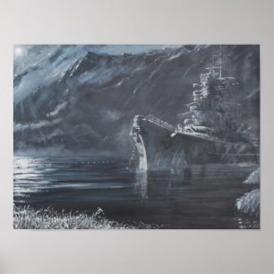 北のTirpitz Norway1944の単独女王 ポスター