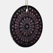 北のtranseptのバラ窓ヴァージンを描写します セラミックオーナメント (右)