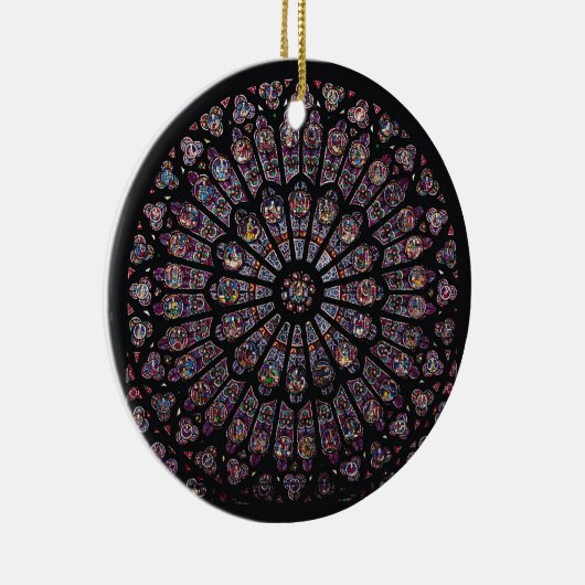 北のtranseptのバラ窓ヴァージンを描写します セラミックオーナメント (右)