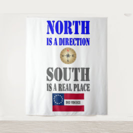 北は方向、南は場所である実在 タペストリー