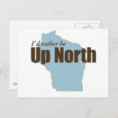 北へ – ウィスコンシン ポストカード (正面/裏面)