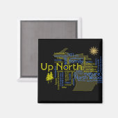 北へ – ミシガン州 マグネット (正面/裏面)