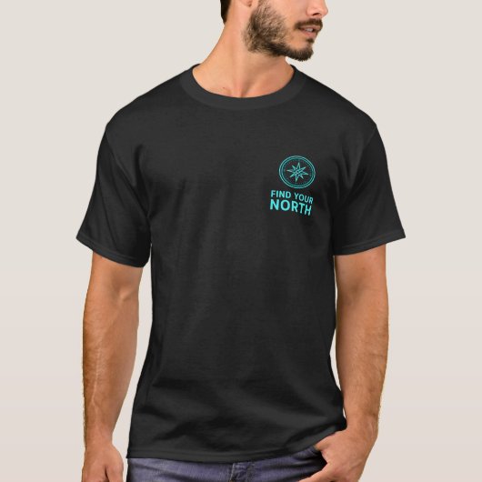 北を見つけろ ユニセックス Tシャツ (正面)