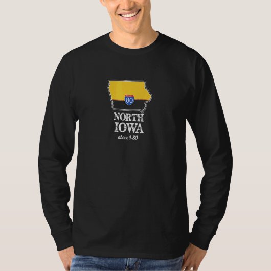 北アイオワI-80州間コーンベルト豚肉農場 Tシャツ (正面)