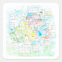 北アイラ予測できなンドのことわざ地図。
