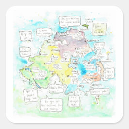 北アイラ予測できなンドのことわざ地図。 スクエアシール