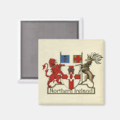 北アイルランドのコート・オブ・アームズ マグネット (正面/裏面)