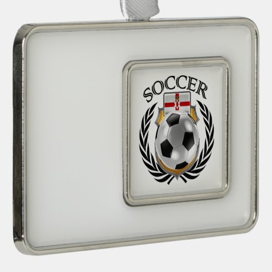 北アイルランドのサッカー2016ファンのギア シルバープレートフレームオーナメント (右)