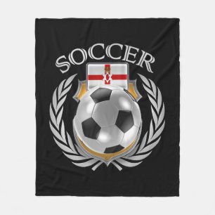 北アイルランドのサッカー2016ファンのギア フリースブランケット