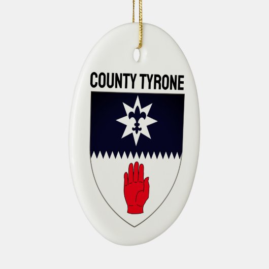 北アイルランドのティロン郡の紋章 セラミックオーナメント (右)