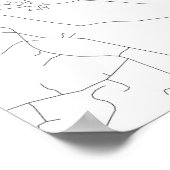 北アイルランドのベルファスト(黒の白) ポスター (角)