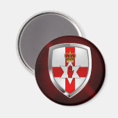 北アイルランドのメタリックエンブレム マグネット (正面/裏面)