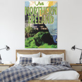 北アイルランドのヴィンテージ旅行ポスター キャンバスプリント (インサイチュ (寝室))