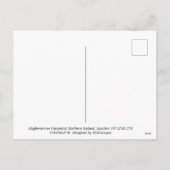 北アイルランドの北海岸:崖と海 シーズンポストカード (裏面)