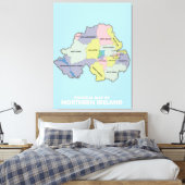 北アイルランドの政治地図。 キャンバスプリント (インサイチュ (寝室))
