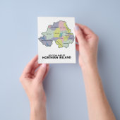 北アイルランドの政治地図。 チラシ (手)