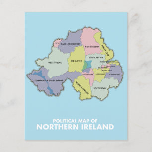 北アイルランドの政治地図。 チラシ