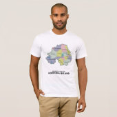 北アイルランドの政治地図 Tシャツ (正面フル)