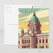 北アイルランドの旅行先ベルファスト市庁舎 ポストカード (正面/裏面)
