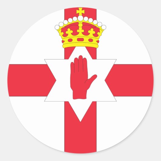 北アイルランドの旗 ラウンドシール (正面)