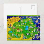 北アイルランドの楽しい地図ポストカード ポストカード (正面/裏面)