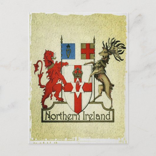 北アイルランドの紋章 ポストカード (正面)