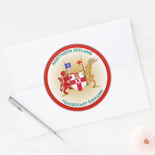 北アイルランドの紋章 ラウンドシール (封筒)