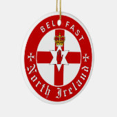北アイルランドオーナメント、ベルファスト、アイリッシュアルスター国旗 セラミックオーナメント (右)