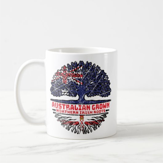 北アイルランド共和国アイリッシュオーストラリア国旗 コーヒーマグカップ (左)