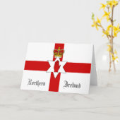 北アイルランド国旗のグリーティングカード カード (黄色い花)