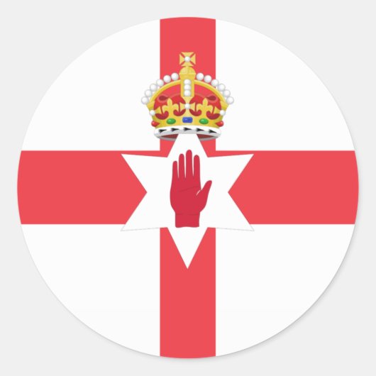 北アイルランド国旗のシール ラウンドシール (正面)