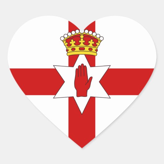 北アイルランド国旗 ハートシール (正面)