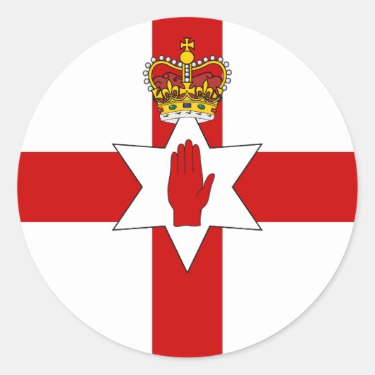 北アイルランド国旗 ラウンドシール (正面)