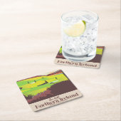 北アイルランド旅行のポスター スクエアペーパーコースター (インサイチュ)