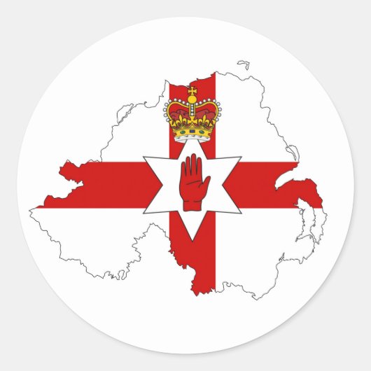 北アイルランド統一された国旗の国s ラウンドシール (正面)