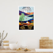 北アイルランド風景旅行、ヴィンテージ旅行 ポスター (キッチン)