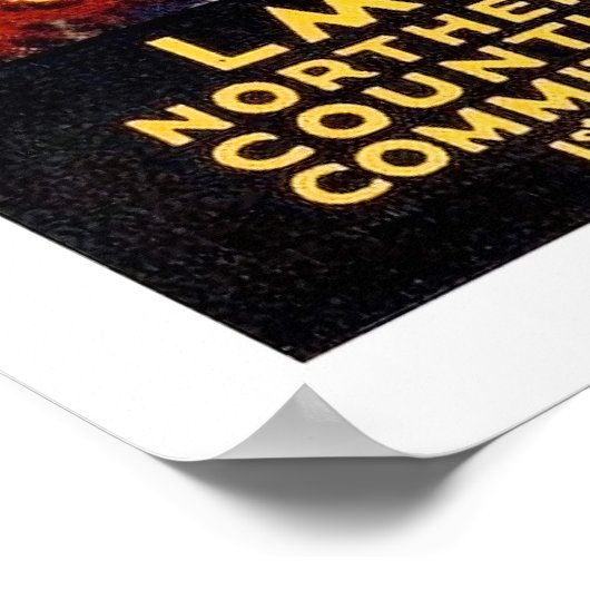 北アイルランド風景旅行、ヴィンテージ旅行 ポスター (角)