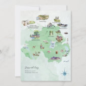 北アイルランド | の結婚地図の日程 招待状 (正面)