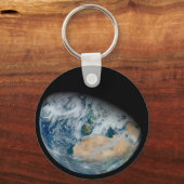 北アフリカと南西ヨーロッパを示す地球 キーホルダー (正面)