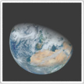 北アフリカと南西ヨーロッパを示す地球 シール (正面)