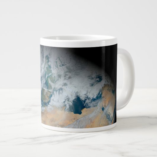 北アフリカと南西ヨーロッパを示す地球 ジャンボコーヒーマグカップ