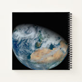北アフリカと南西ヨーロッパを示す地球 ノートブック (裏面)