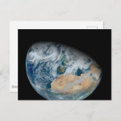 北アフリカと南西ヨーロッパを示す地球 ポストカード (正面/裏面)