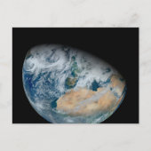 北アフリカと南西ヨーロッパを示す地球 ポストカード (正面)