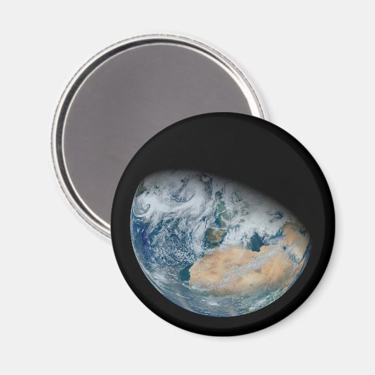 北アフリカと南西ヨーロッパを示す地球 マグネット (正面/裏面)