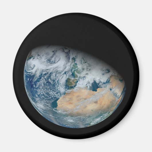 北アフリカと南西ヨーロッパを示す地球 マグネット (正面)