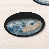 北アフリカと南西ヨーロッパを示す地球 ラウンドペーパーコースター (アングル)